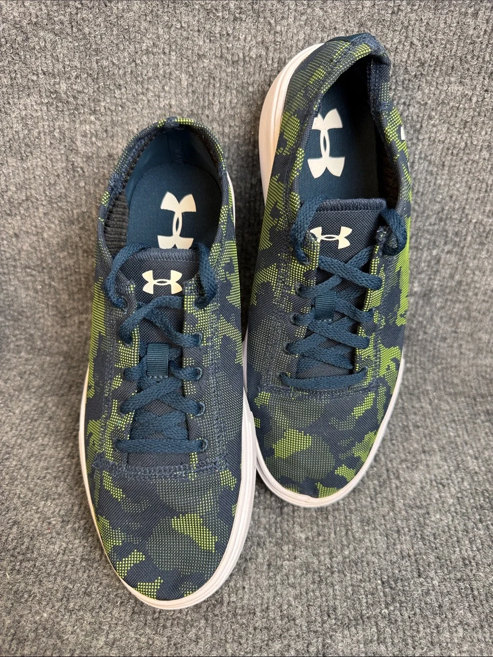 Under Armour Men’s Navy & Green Camo Athletic Sneakers